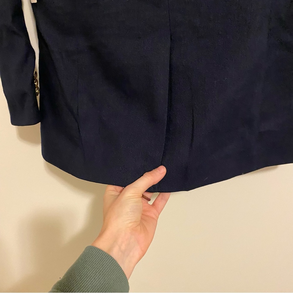 NWT Court & Rowe Contrast Collar Linen Blazer size 2 - Picture 10 of 11